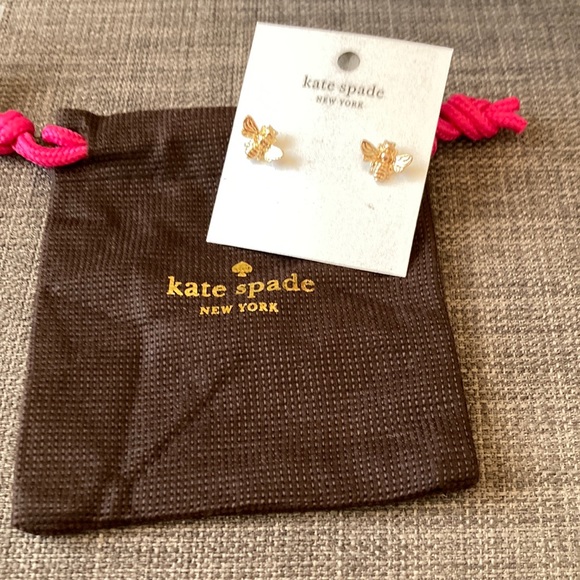 Kate spade 14 karat gold plated bumblebee earrings